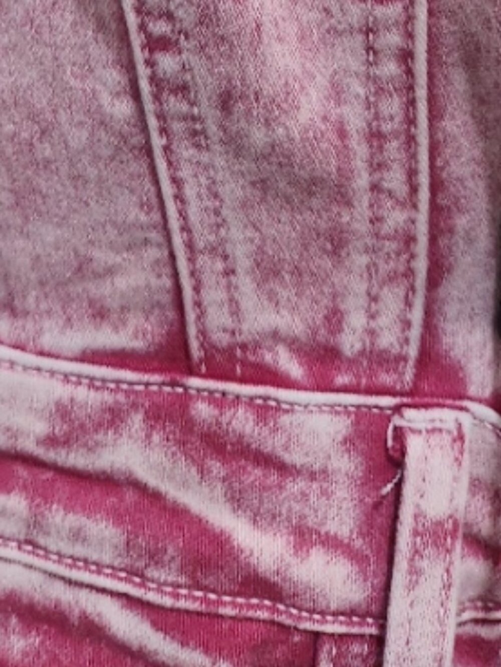 ππ¦UBER GORGE!ππ¦ Y2K Halter Flare Leg Jumpsuit in Acid Wash Pink Denim - Picture 10 of 12